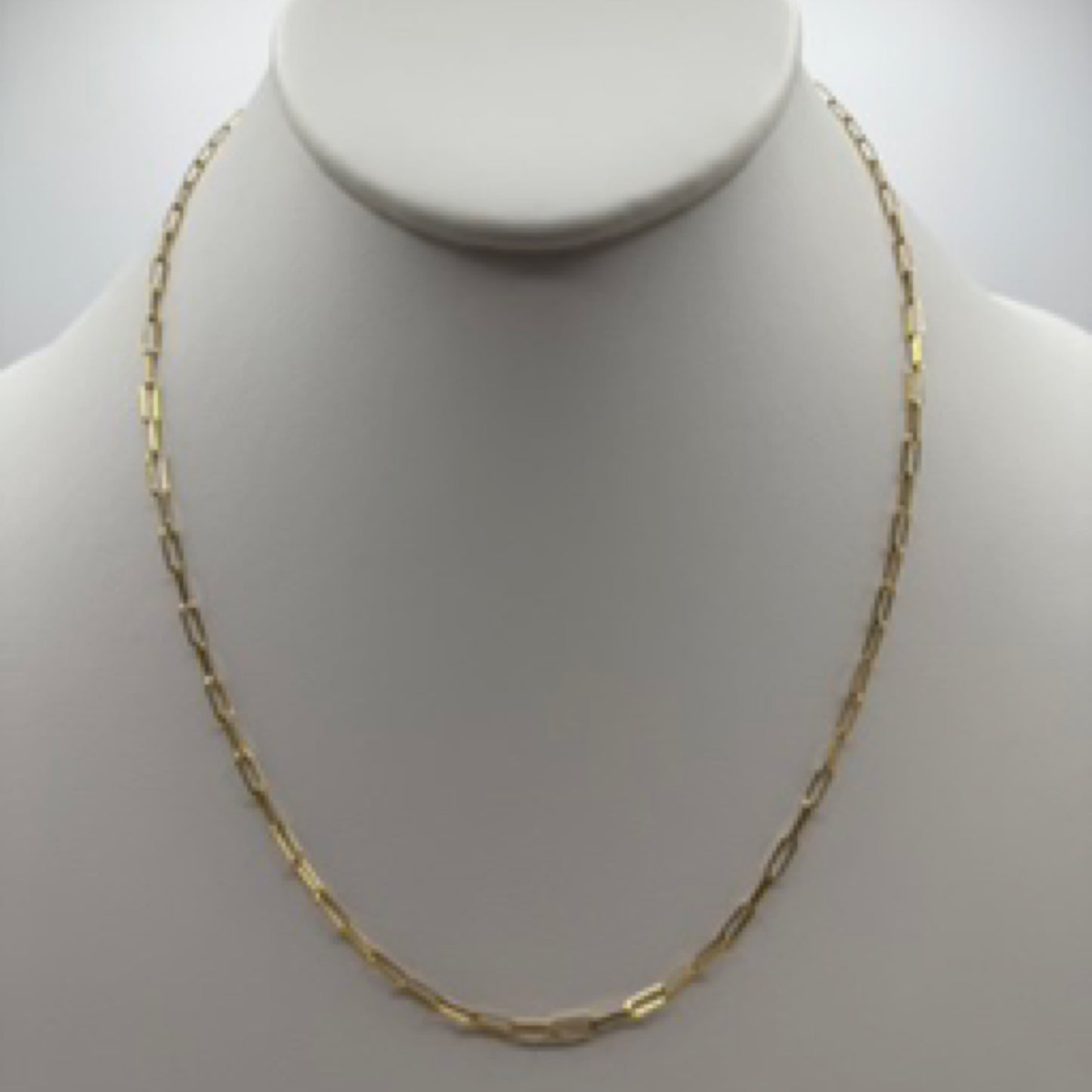 Yellow Gold PaperClip Chain 18”